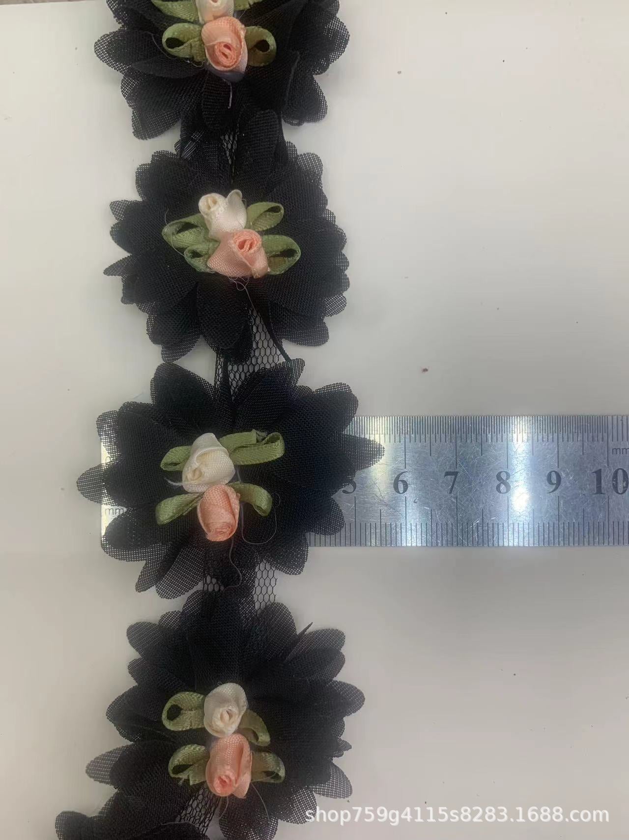 Wholesale 5CM 3D Chiffon Flower Lace Clothing Accessories for Handmade DIY